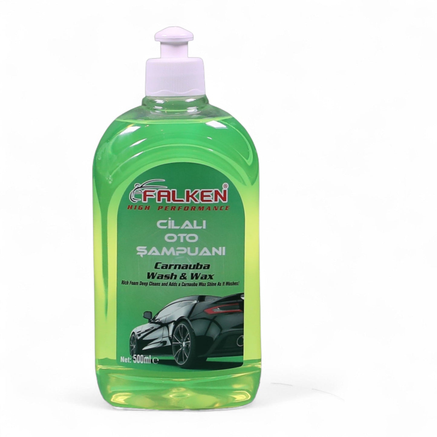 Falken Cilalı Oto Şampuanı – Carnauba Wash & Wax, Yüksek Performanslı 500 ml - Aydem Global